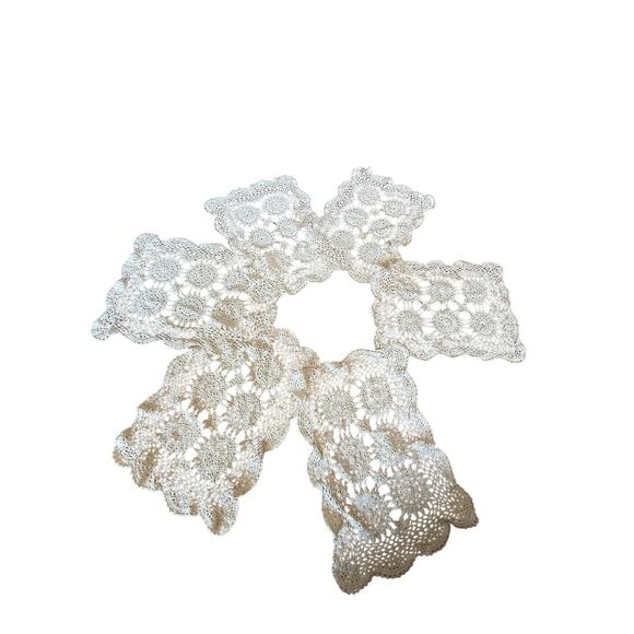 Set of 6 vintage handmade crocheted rectangular doilies - Picture 1 of 5